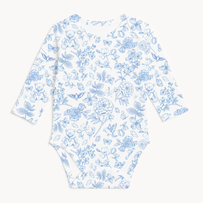 Боді з довгим рукавом  для немовлят BLS001  CHLOE BLUE