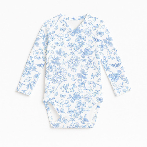 Боди  Kimono с длинным рукавом для малышей BLS004  CHLOE BLUE