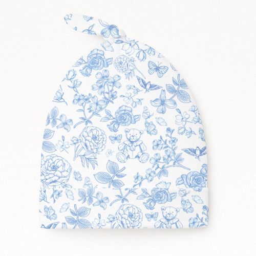 Шапочка з вузликом з бавовни Supima H003 CHLOE BLUE
