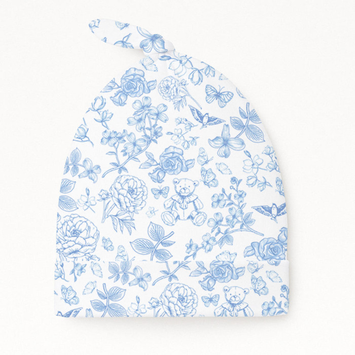 Шапочка з вузликом з бавовни Supima H003 CHLOE BLUE