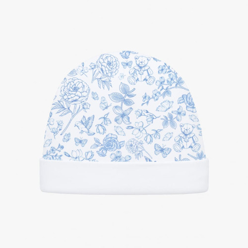 Дитяча шапочка з відворотом H004  CHLOE BLUE