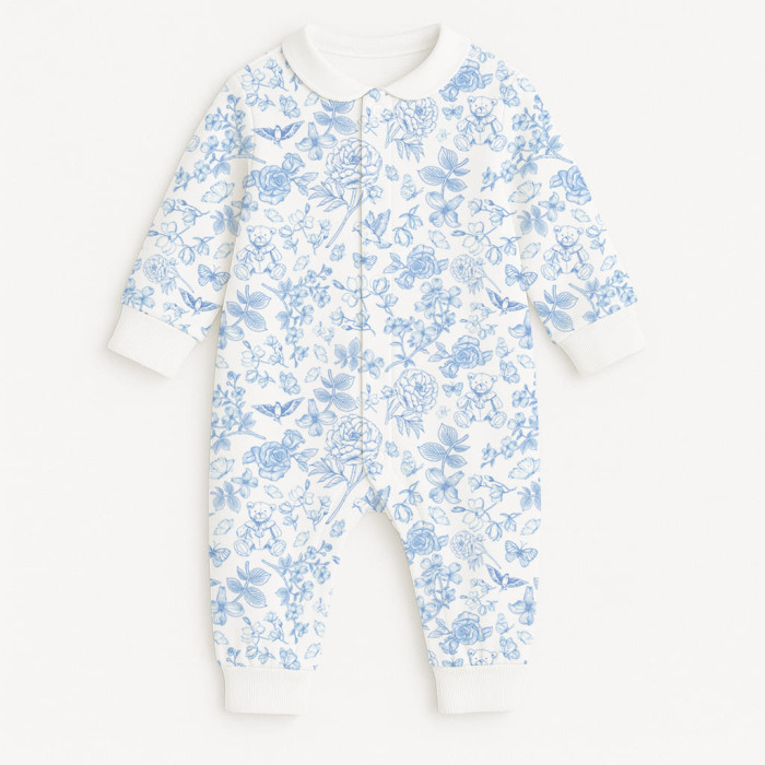 Ромпер з довгим рукавом i комірцем K060CL CHLOE BLUE
