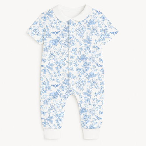 Ромпер с коротким рукавом и воротником K061CL CHLOE BLUE