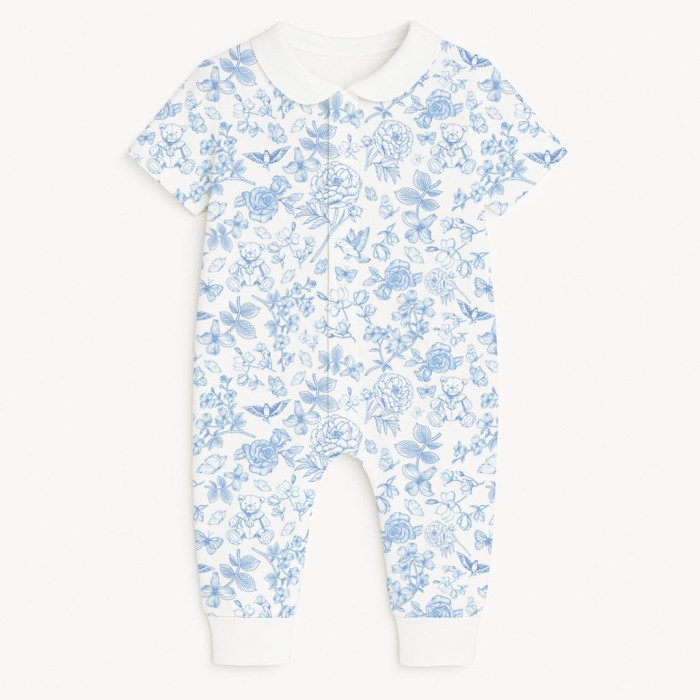 Ромпер з коротким рукавом i комірцем K061CL CHLOE BLUE