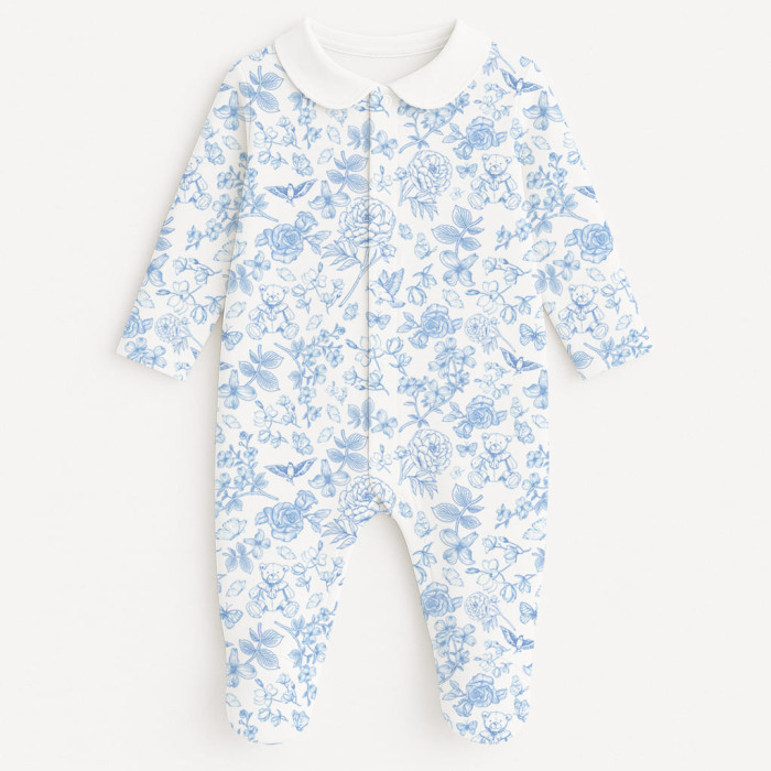 Сліп з комірцем із 100% бавовни Pima — модель K063 CHLOE BLUE