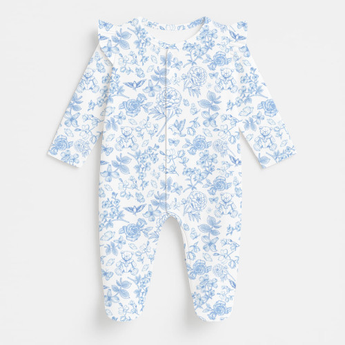 Слип с рюшами для Девочки из 100% хлопка Pima  K065 CHLOE BLUE