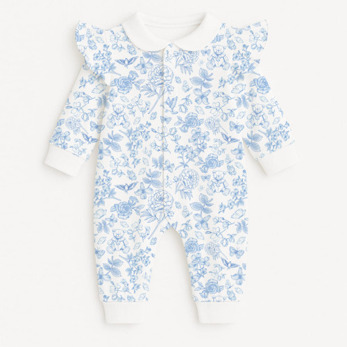 Ромпер с длинным рукавом воротником и крылышками K070CL CHLOE BLUE