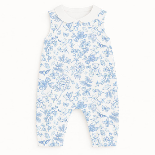 Длинный песочник с рукавами и воротником Supima R009CL CHLOE BLUE