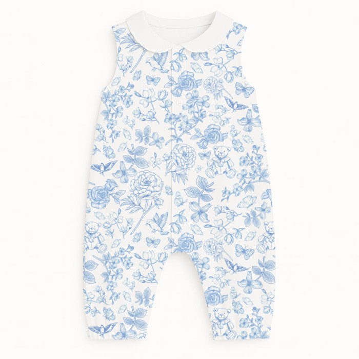 Довгий пісочник з рукавами i комерцем з бавовни Supima R009CL CHLOE BLUE