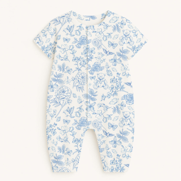 Довгий пісочник із рукавами з бавовни Supima R017 CHLOE BLUE