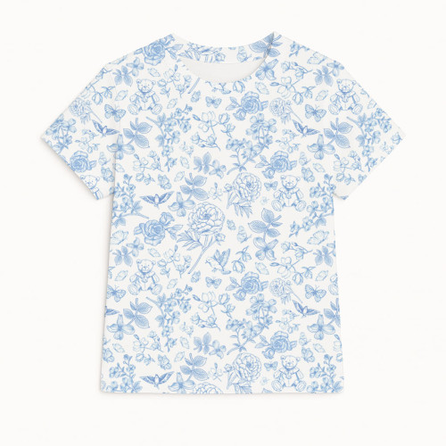 Футболка з коротким рукавом для хлопчиків та дівчаток TSH001 CHLOE BLUE