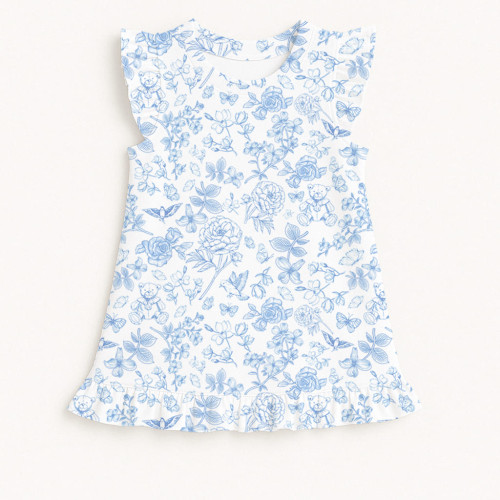 Футболка з рюшами для дівчаток TSH003 CHLOE BLUE
