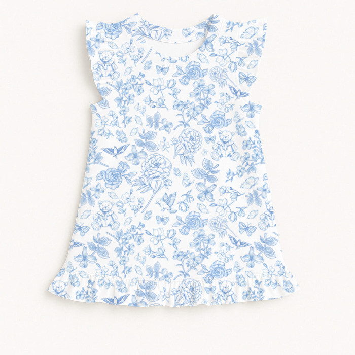 Футболка з рюшами для дівчаток TSH003 CHLOE BLUE