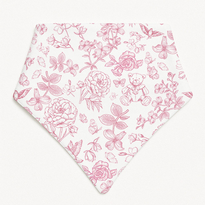 Слюнявчик-бандана трикутної форми для немовлят Bib001 CHLOE PINK
