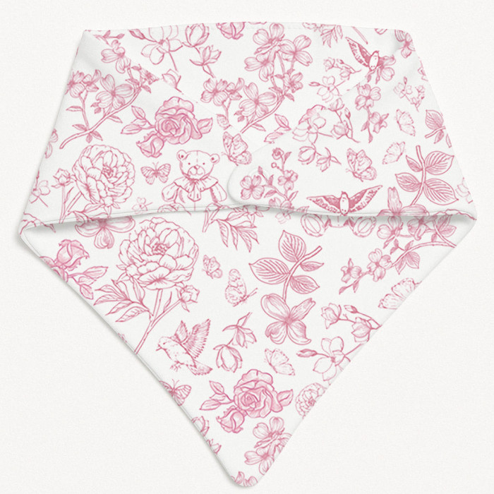 Слюнявчик-бандана трикутної форми для немовлят Bib001 CHLOE PINK