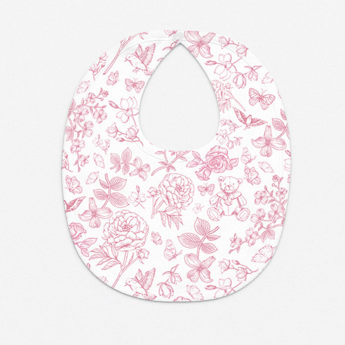Слюнявчик з піко-обробкою BIB005  CHLOE PINK