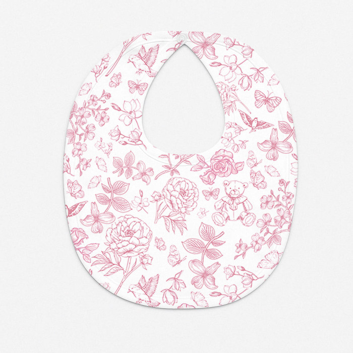 Слюнявчик з піко-обробкою BIB005  CHLOE PINK