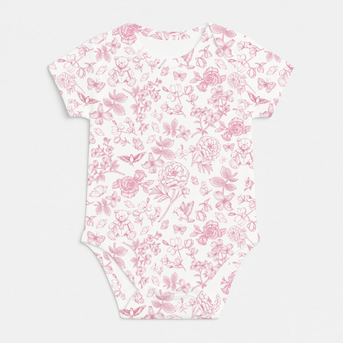 Боді з коротким рукавом для немовлят BSHL001 CHLOE PINK