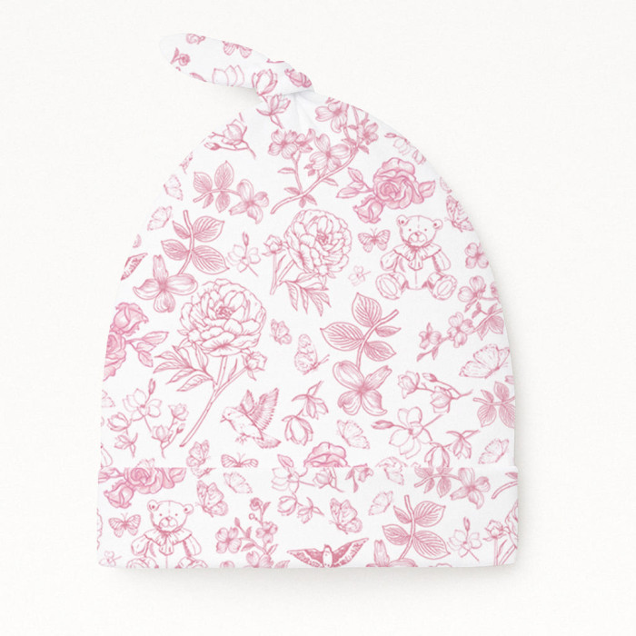 Шапочка з вузликом з бавовни Supima H003 CHLOE PINK