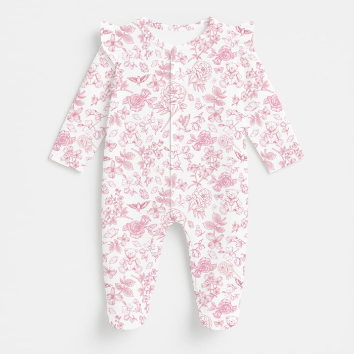 Сліп з рюшами для дівчинки із 100% бавовни Pima K065 CHLOE PINK