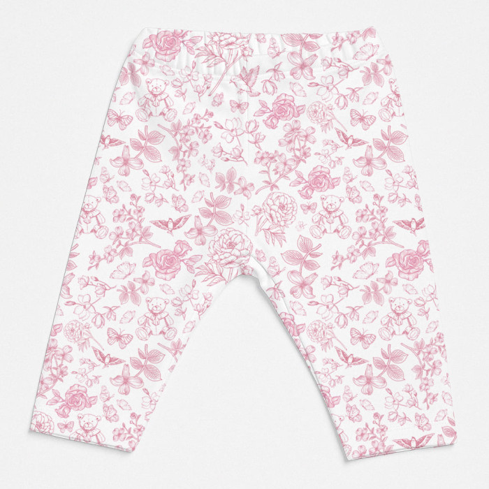 Легінси з органічної бавовни для дівчаток L003 CHLOE PINK