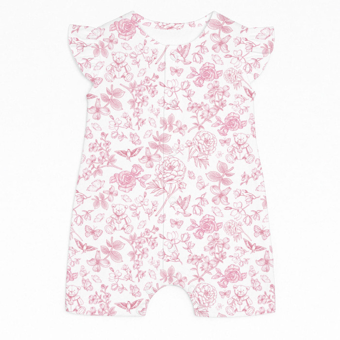 Пісочник із бавовни Supima з крильцями R007 CHLOE PINK