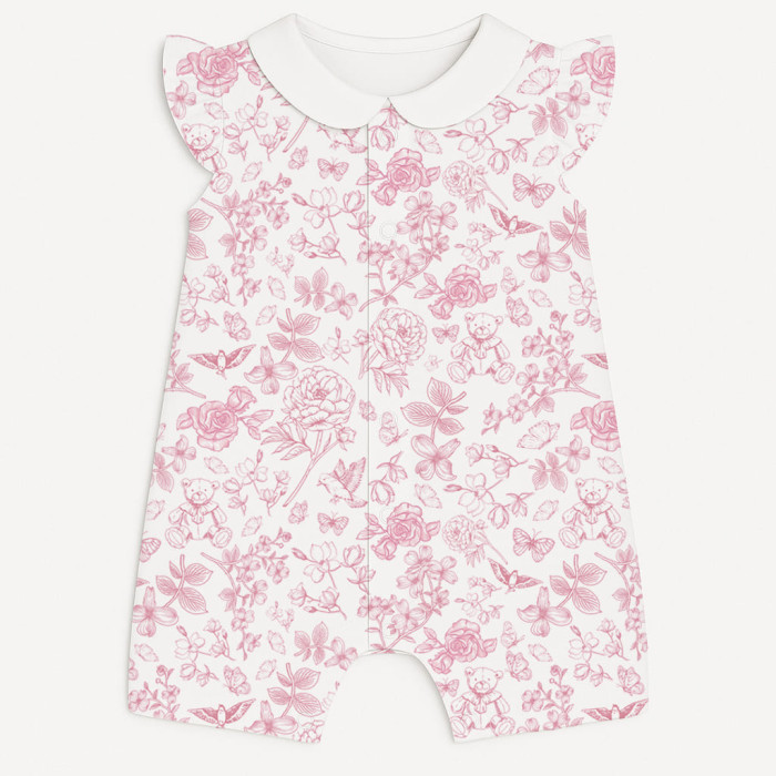 Пісочник із бавовни Supima з крильцями i з комірцем R007CL CHLOE PINK