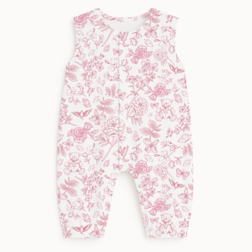 Длинный песочник с рукавами из хлопка Supima R009 CHLOE PINK