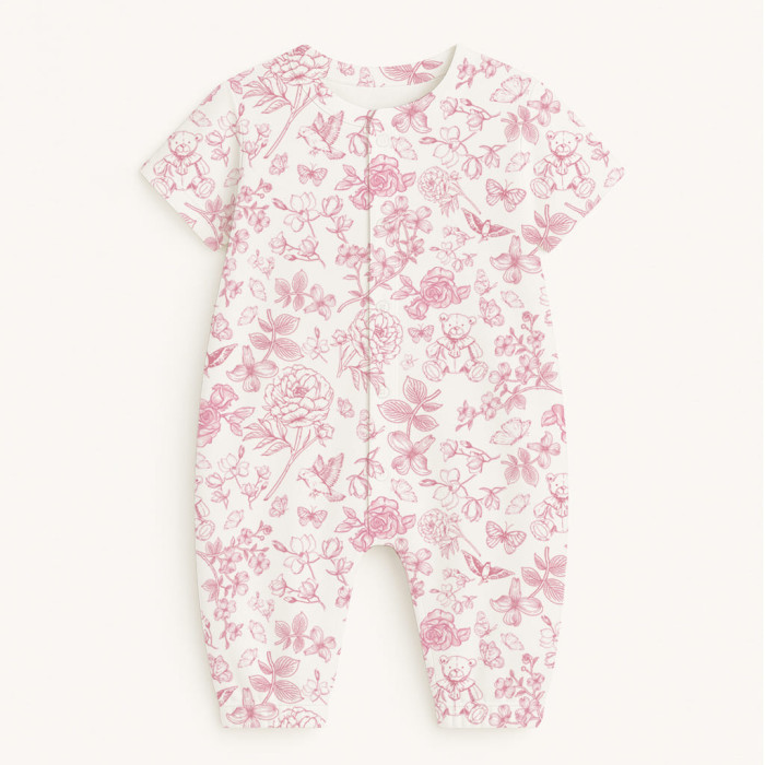 Довгий пісочник із рукавами з бавовни Supima R017 CHLOE PINK