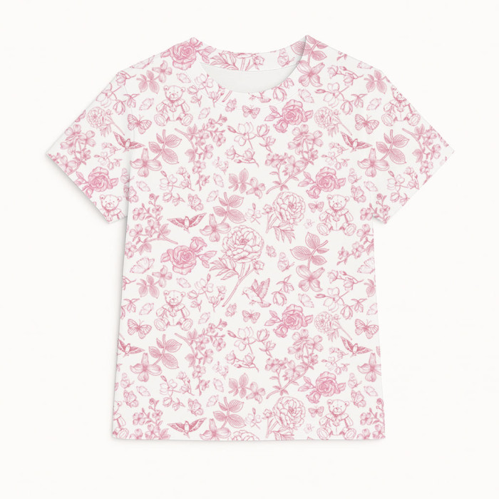 Футболка з коротким рукавом для хлопчиків та дівчаток TSH001 CHLOE PINK