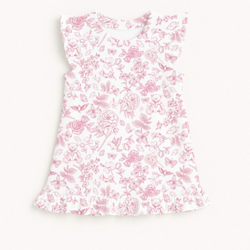 Футболка з рюшами для дівчаток TSH003 CHLOE PINK