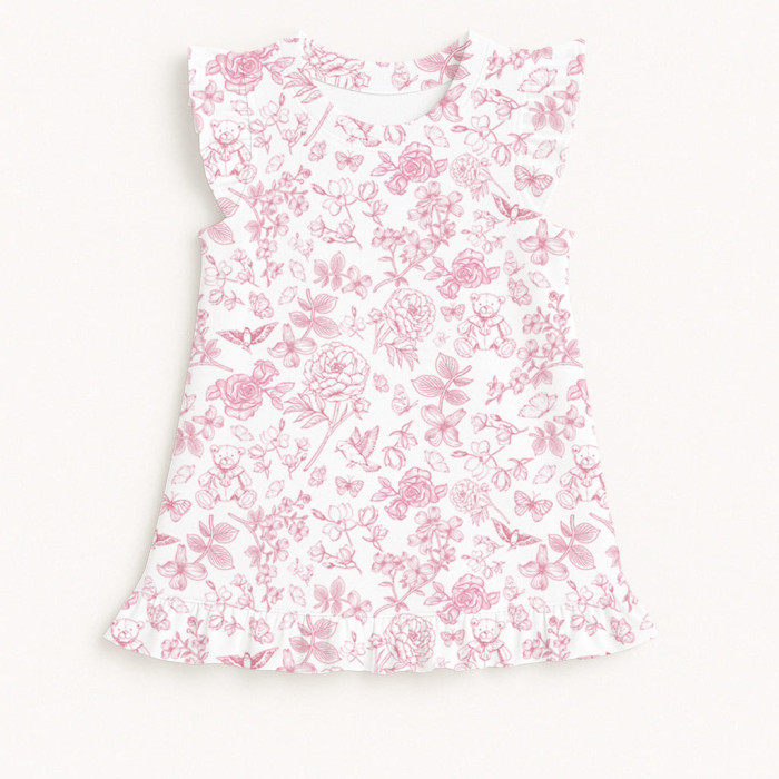 Футболка з рюшами для дівчаток TSH003 CHLOE PINK
