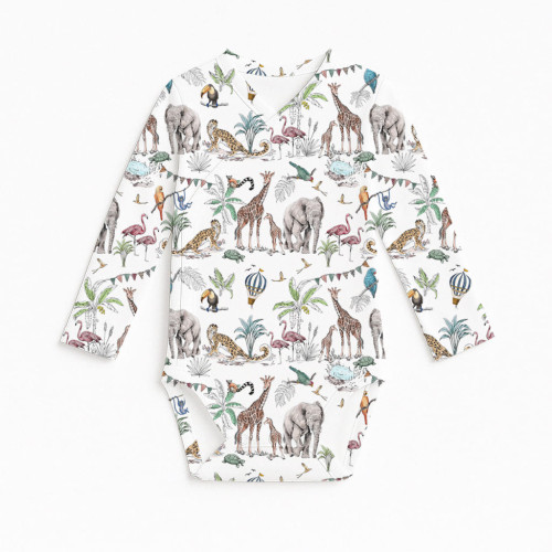 Боди  Kimono с длинным рукавом для малышей BLS004  MADAGASKAR