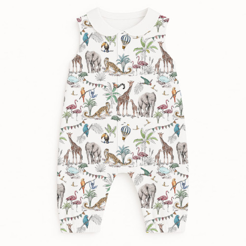Длинный песочник с рукавами и воротником Supima R009CL MADAGASKAR