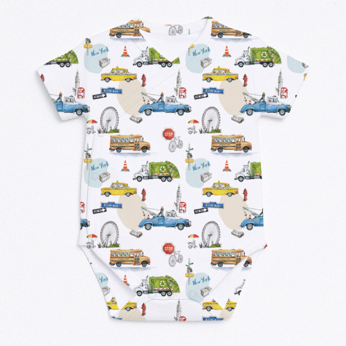 Боди  Kimono с коротким рукавом для малышей BSHL004  METROPOLIS