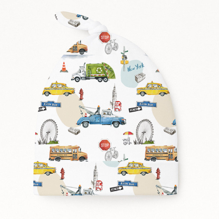 Шапочка з вузликом з бавовни Supima H003 METROPOLIS