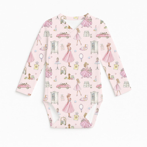 Боді Kimono з довгим рукавом для немовлят BLS004 MON CHERIE