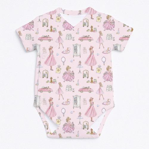 Боді Kimono з кортким рукавом для немовлят BSHL004 MON CHERIE