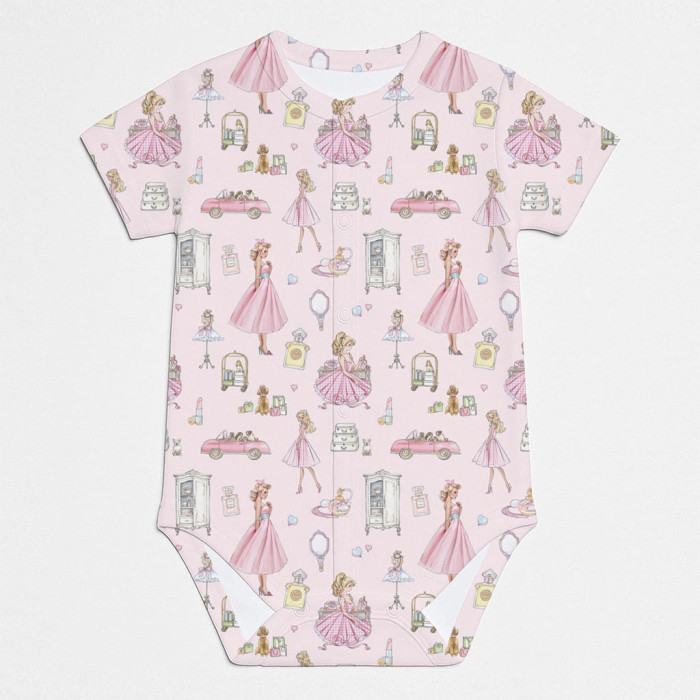 Боди Передняя застежка с коротким рукавом для малышей BSHL009 MON CHERIE