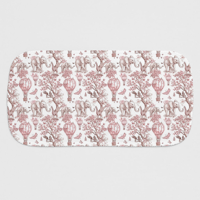 Мусліновий слюнявчик BB009   PINK TOILE AFRICA– органічна бавовна Supima