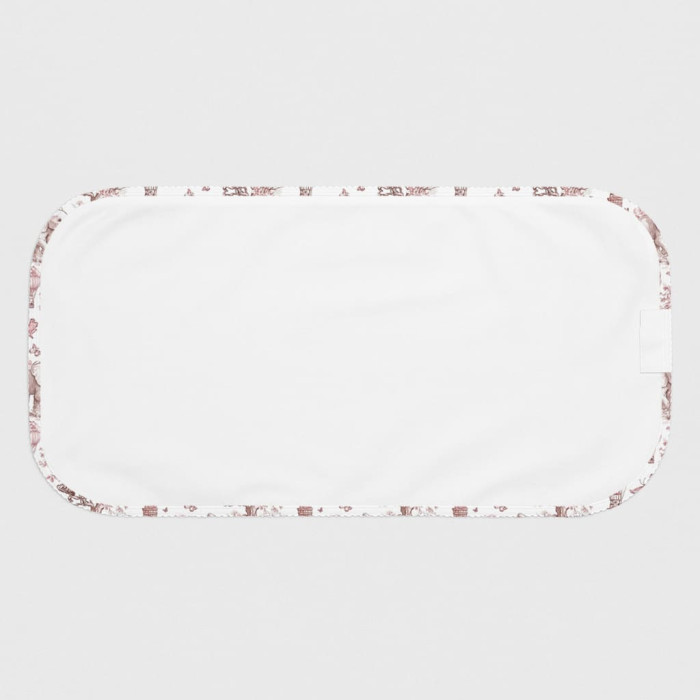 Мусліновий слюнявчик BB009   PINK TOILE AFRICA– органічна бавовна Supima