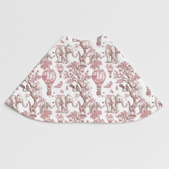 Мусліновий слюнявчик BB010  PINK TOILE AFRICA– органічна бавовна Supima