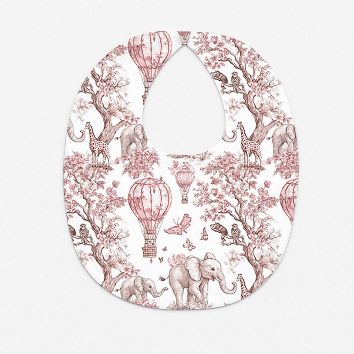 Слюнявчик з піко-обробкою BIB005  PINK TOILE AFRICA