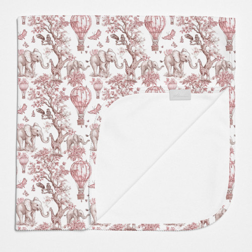 Двошарова дитяча ковдра BL001 PINK TOILE AFRICA