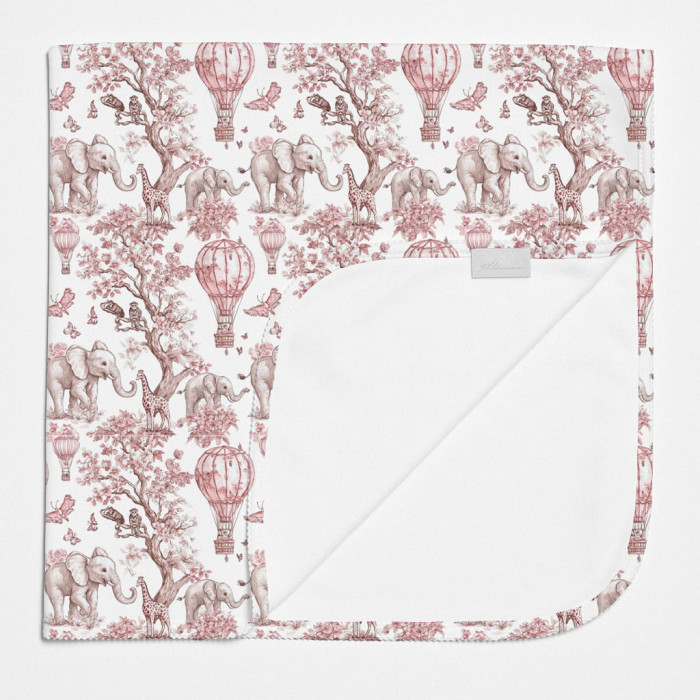 Двошарова дитяча ковдра BL001 PINK TOILE AFRICA