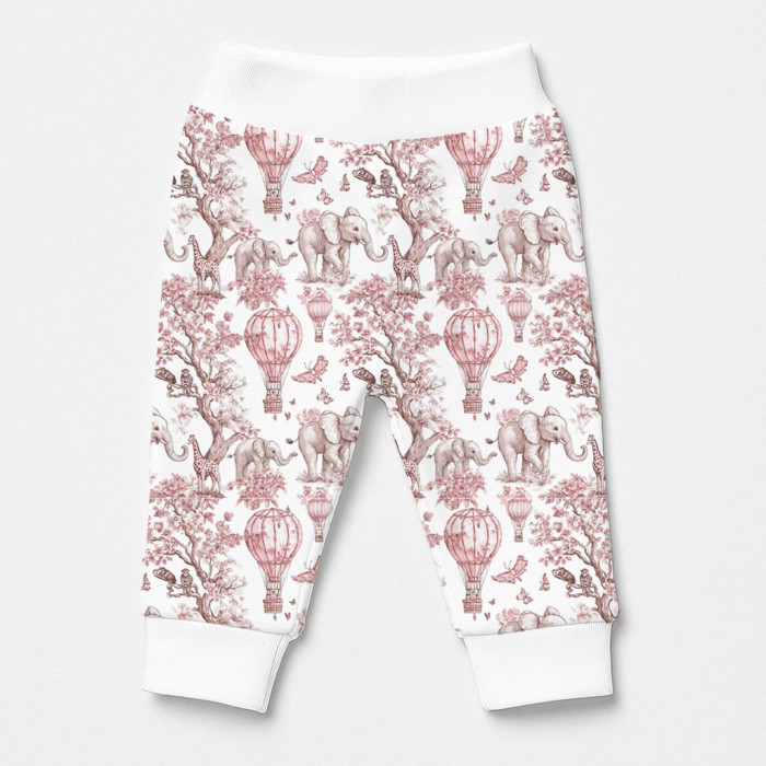 Бавовняні штанці-джогери для малюка BR014 PINK TOILE AFRICA