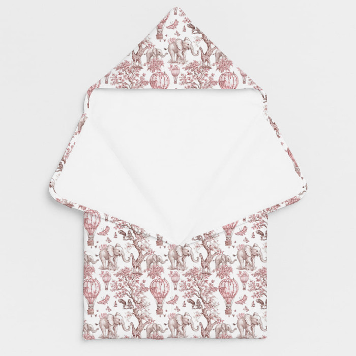 Затишний Конверт (кокон) Babynest C002 PINK TOILE AFRICA