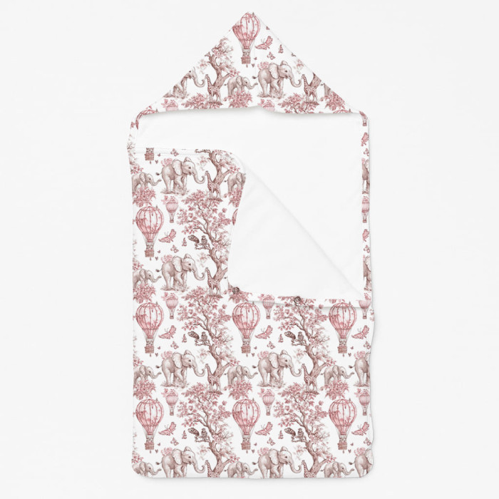 Затишний Конверт (кокон) Babynest C002 PINK TOILE AFRICA
