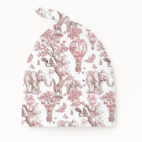 Шапочка з вузликом з бавовни Supima H003 PINK TOILE AFRICA