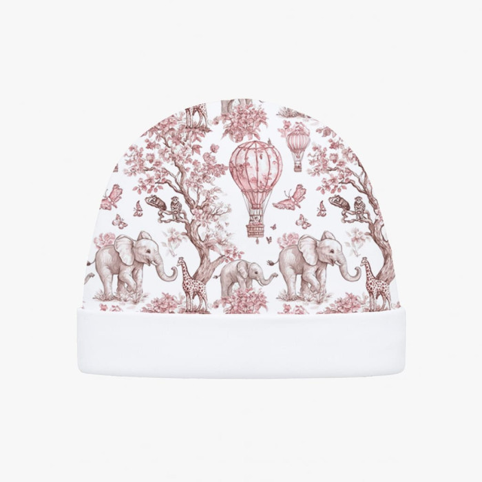 Дитяча шапочка з відворотом H004 PINK TOILE AFRICA